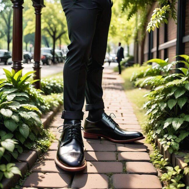 Czarne buty na formalne okazje