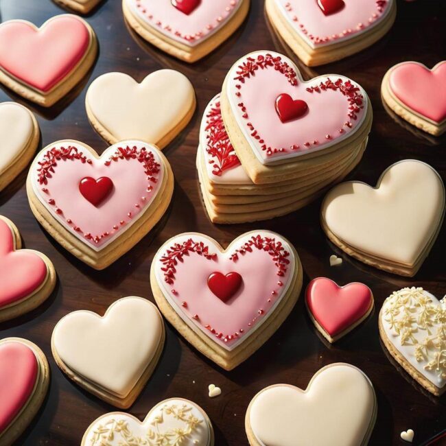 Domowe ciasteczka w kształcie serca