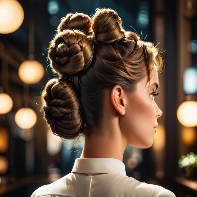 Najmodniejsze style koków na czubku głowy