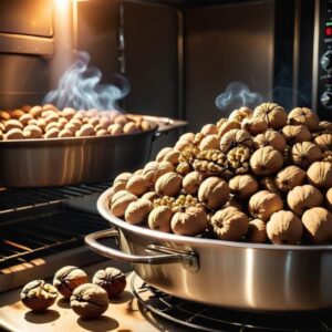 Prażenie orzechów włoskich bez dodatku oleju