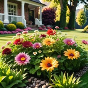 Rabata w cieniu na trawniku