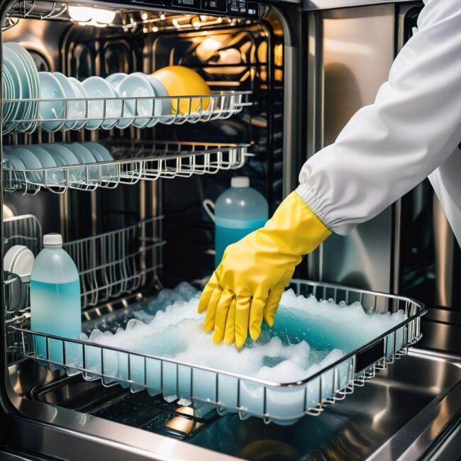 Usuwanie zanieczyszczeń z płaszcza w zmywarce